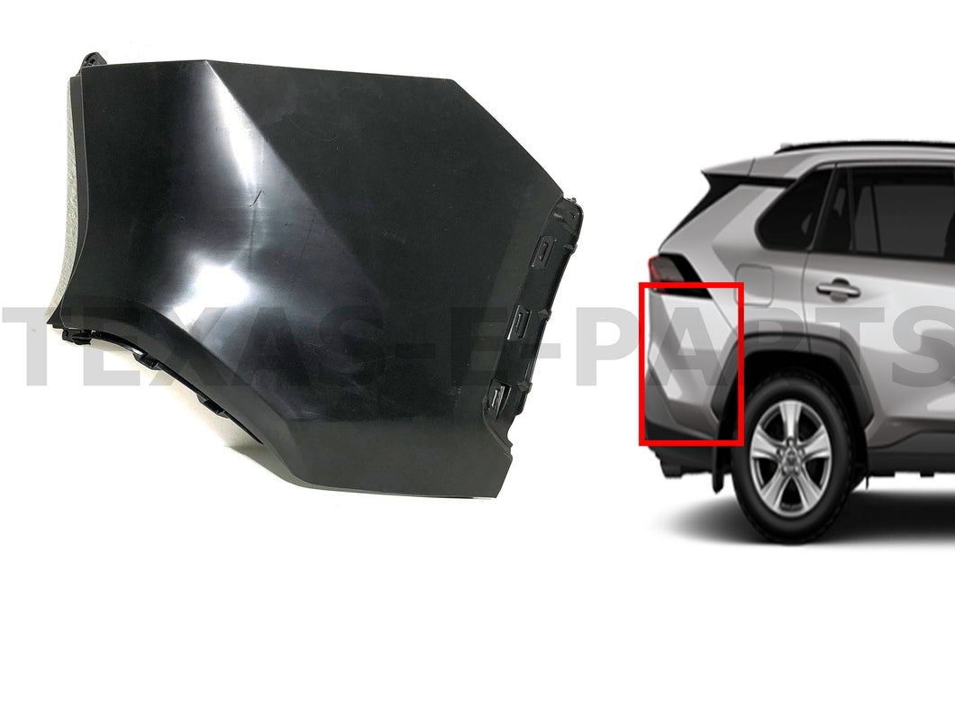 2019 2020 2021 2022 2023 2024 Toyota Rav4 Rear Bumper Right Passenger Side Cover Extension Assembly - Texas-e-parts