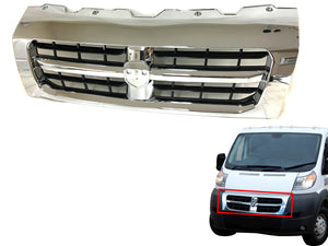 2014 2015 2016 2017 2018 Ram ProMaster 1500 2500 3500 Grille Front Bumper Upper Grille Chrome