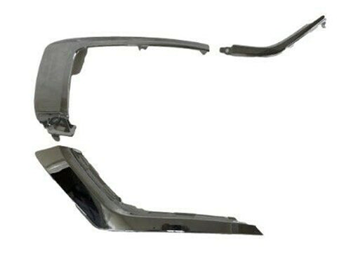 2015 2016 2017 2018 2019 2020 2021 2022 Mitsubishi Outlander & Outlander PHEV Front Bumper Chrome Molding Left Side 3 pcs - Texas-e-parts