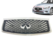 Load image into Gallery viewer, 2018 2019 2020 2021 2022 2023 Infiniti Q50 Q50s Bumper Grille Upper with Sensor Holes - Texas-e-parts