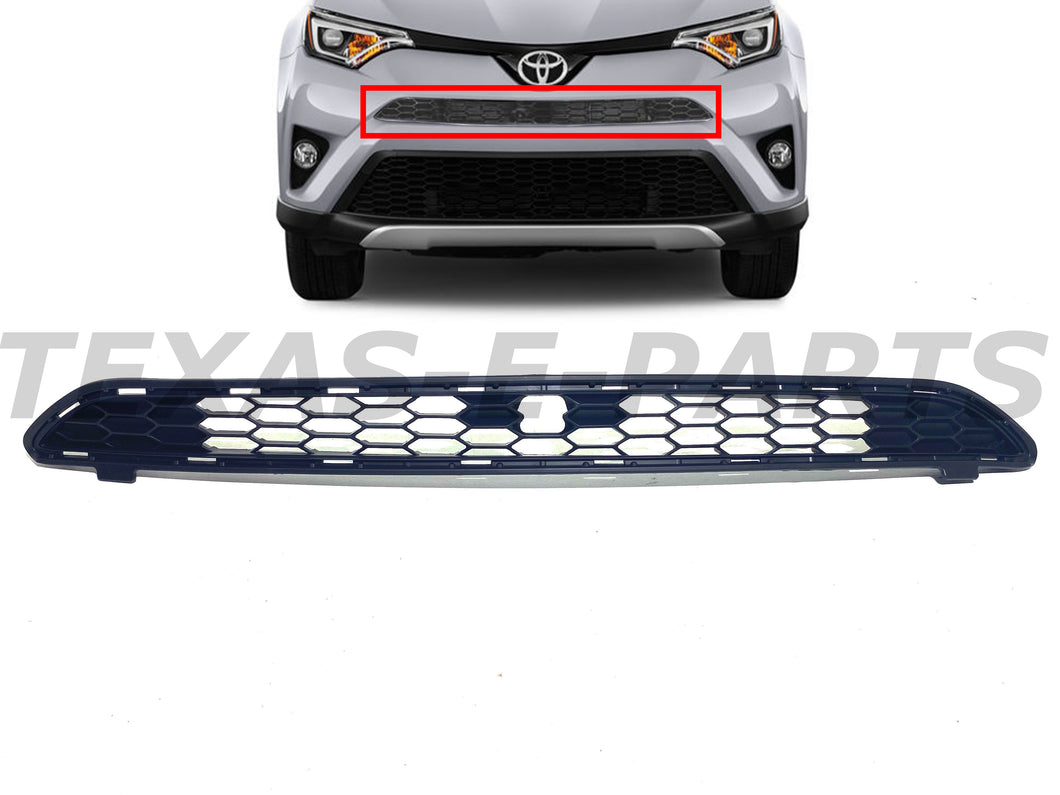 2016 2017 2018 Toyota Rav4 SE Front Bumper Center Middle Grille With Hole
