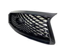 Load image into Gallery viewer, 2018 2019 2020 2021 2022 2023 2024 Infiniti Q50 Q50s Sports Front Bumper Cover &amp; Upper Grille With Sensor Holes Lower Grille Fog Light Covers Complete Gloss Black - Texas-e-parts