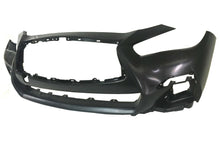 Load image into Gallery viewer, 2018 2019 2020 2021 2022 2023 2024 Infiniti Q50 Q50s Sports Front Bumper Cover With Upper Lower Grille &amp; Fog Light Cover Gloss Black - Texas-e-parts